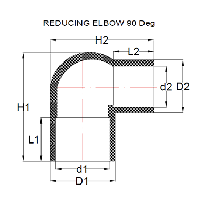 Reducer Elbow 90 Degree for CPVC Pipes